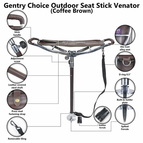 Collapsible Hiking Stool Lightweight Portable Outdoor Seat for Camping and Travl - Picture 15 of 16